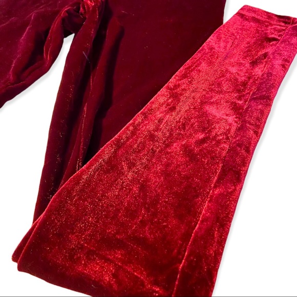 ASOS Red Velvet Leggings — Size 4 - Picture 4 of 5
